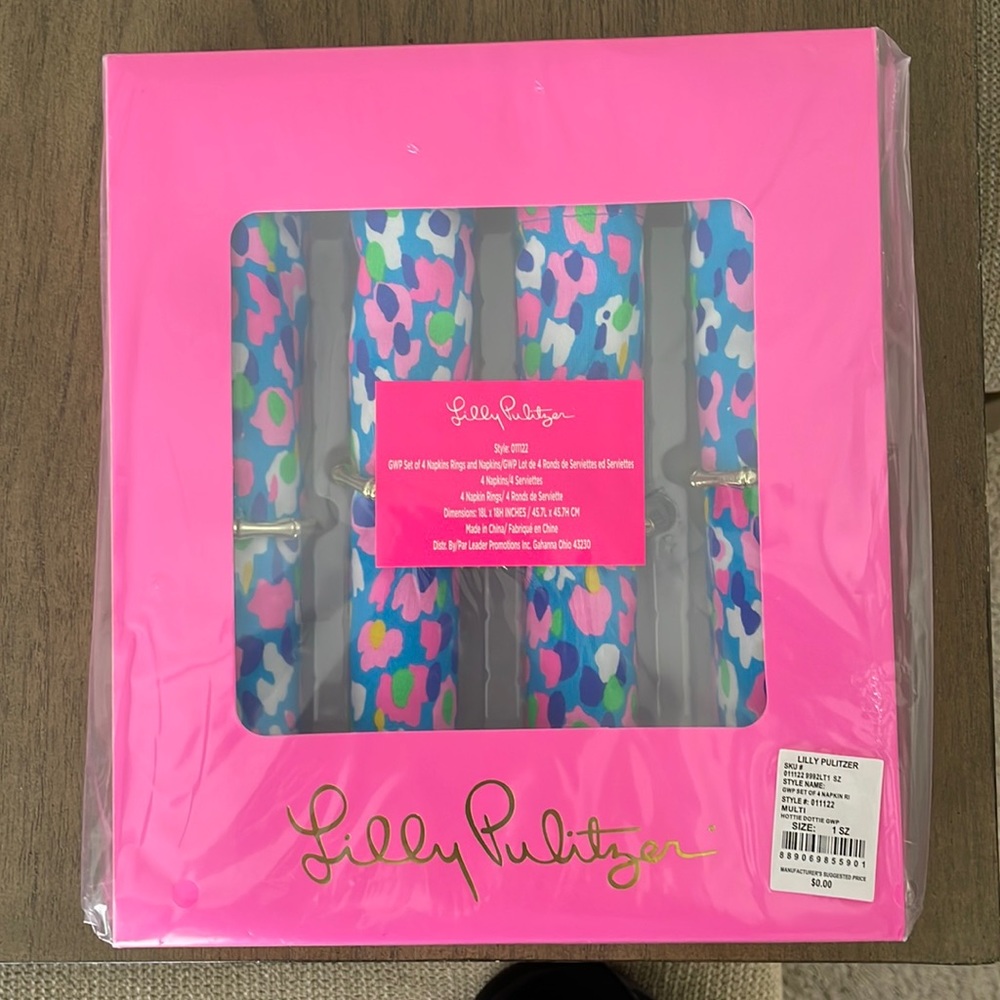 Lilly Pulitzer Napkin and Ring set GWP